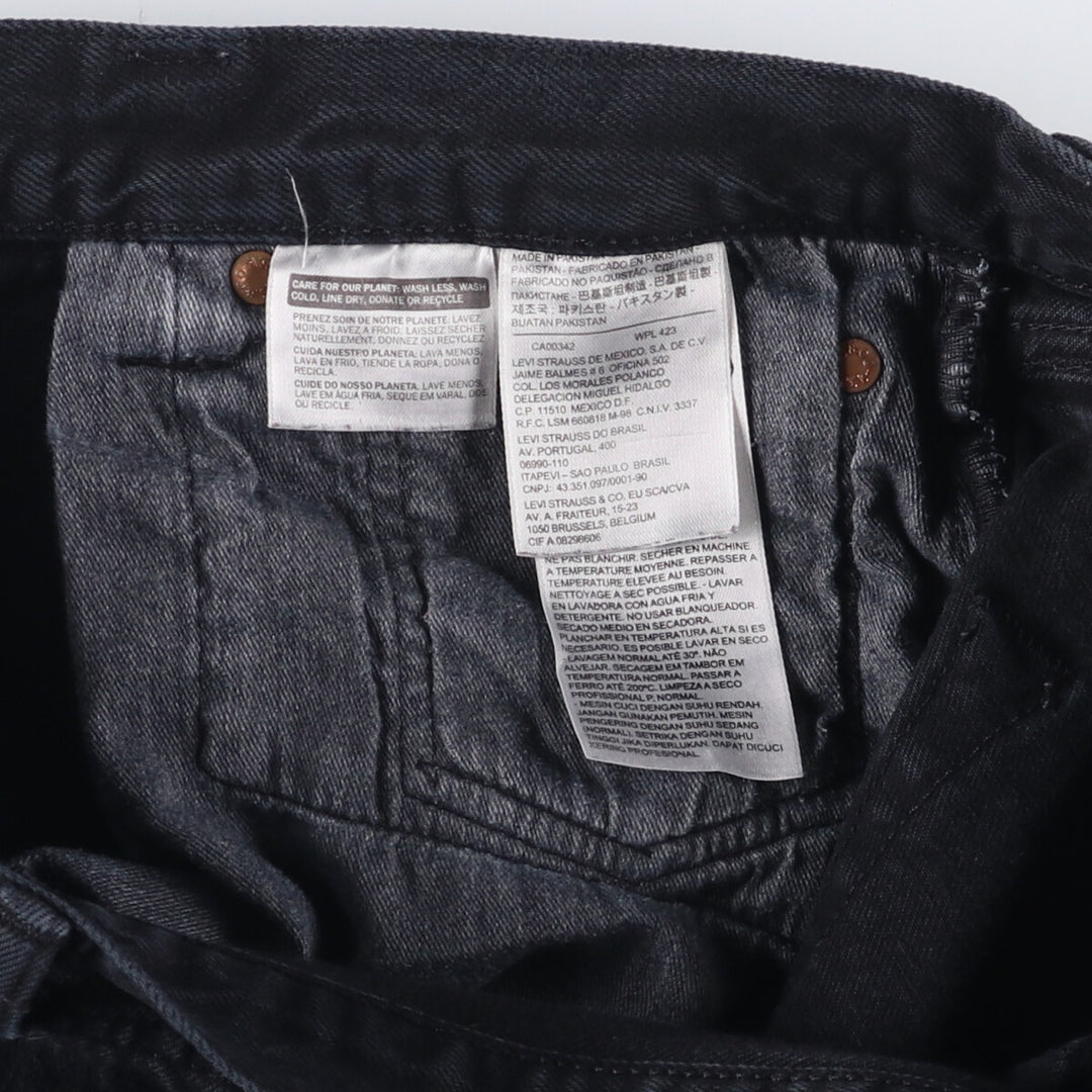 Levi's 501 Black Denim Straight Denim Pants for Men, W35 cotton black type Vintage Second Hand