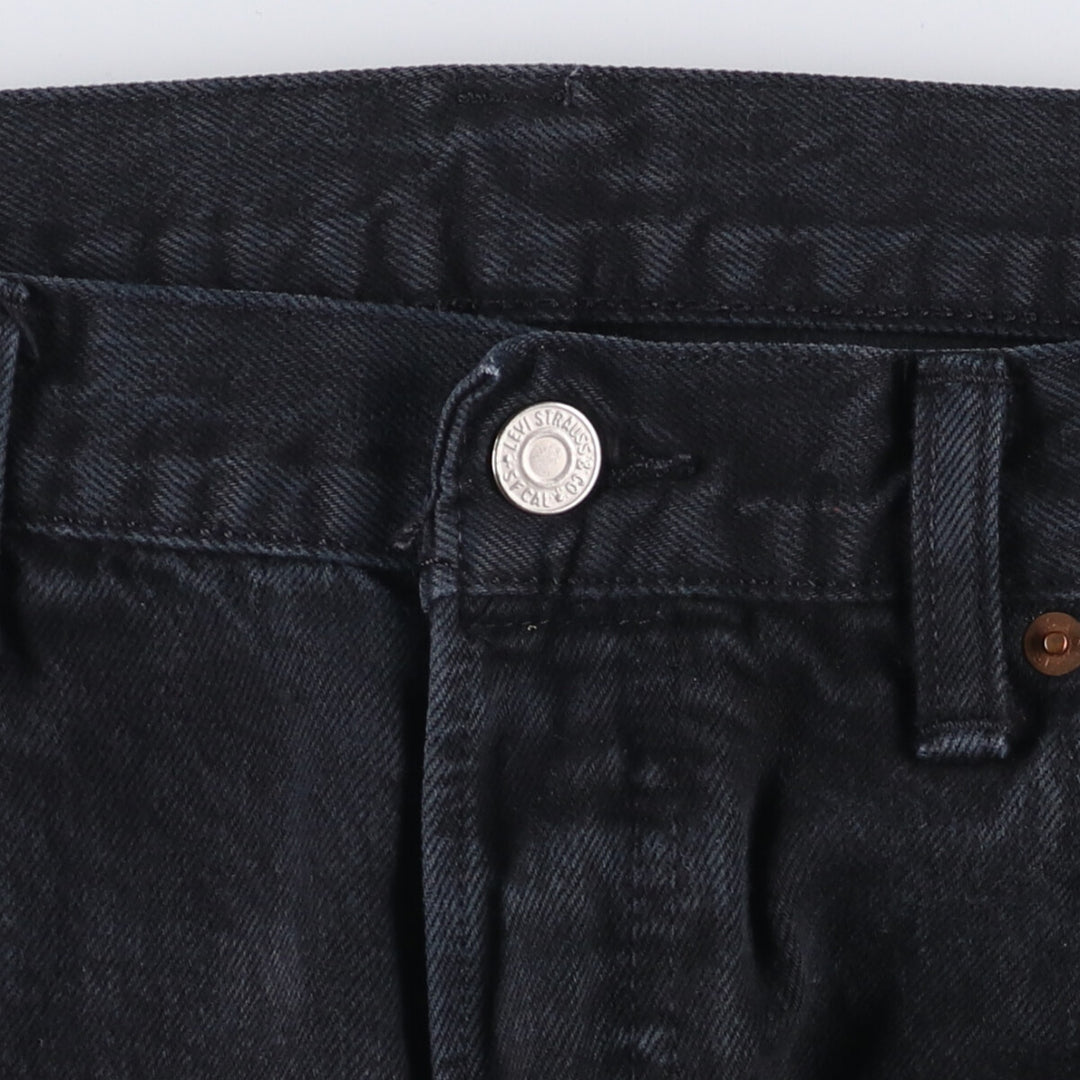 Levi's 501 Black Denim Straight Denim Pants for Men, W35 cotton black type Vintage Second Hand