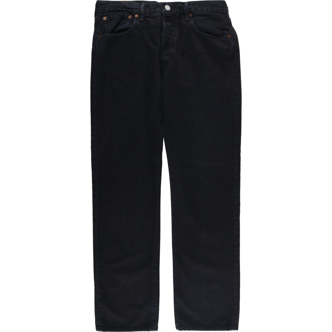 Levi's 501 Black Denim Straight Leg Denim Pants, Size W32, L32 cotton black type Vintage Second Hand