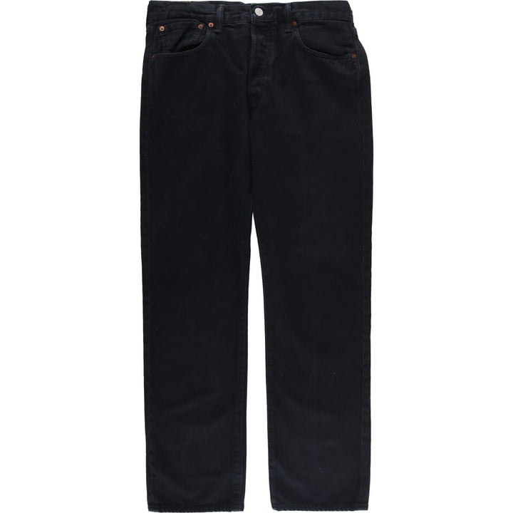 Levi's 501 Black Denim Straight Leg Denim Pants, Size W32, L32 cotton black type Vintage Second Hand