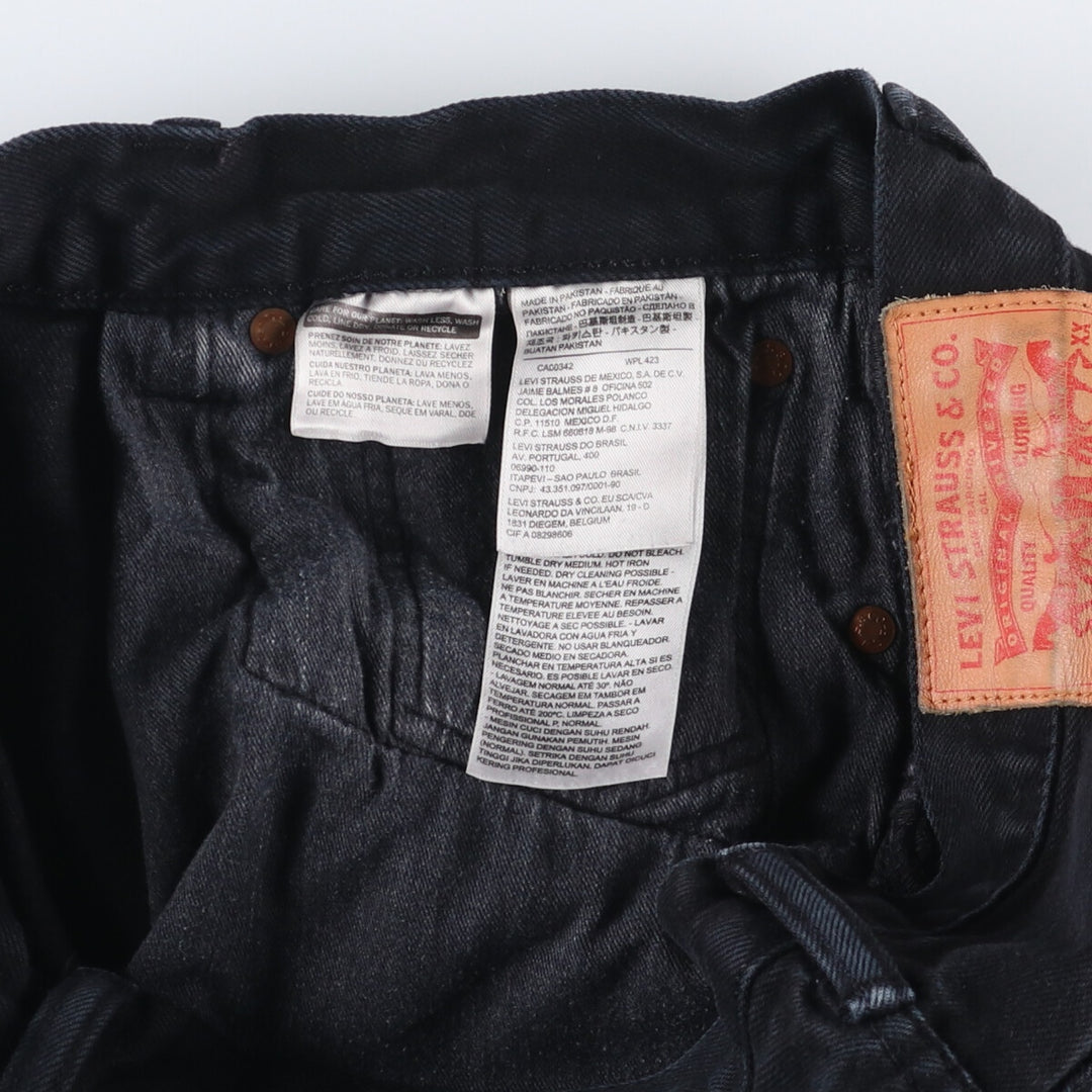 Levi's 501 Black Denim Straight Leg Denim Pants, Size W32, L32 cotton black type Vintage Second Hand