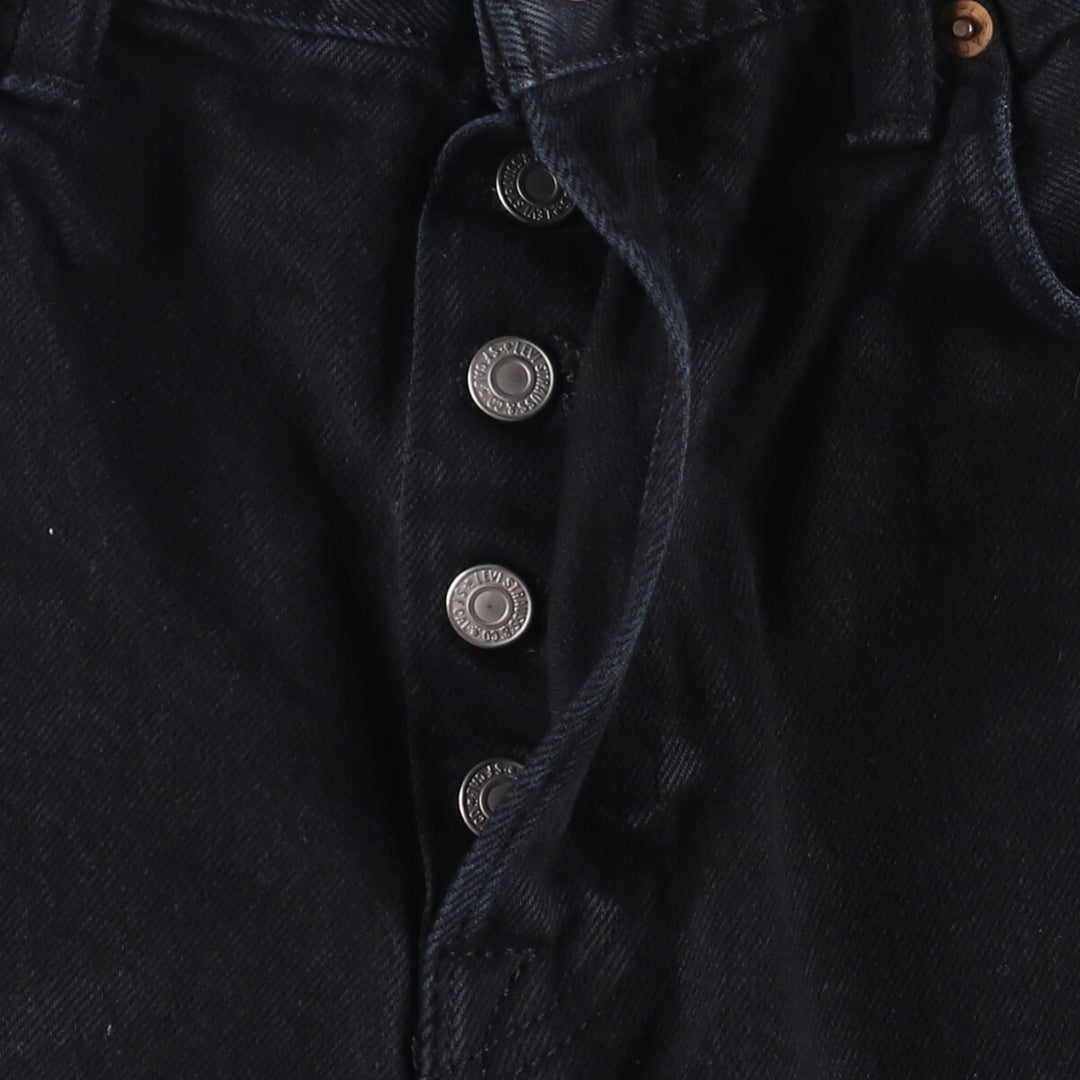 Levi's 501 Black Denim Straight Leg Denim Pants, Size W32, L32 cotton black type Vintage Second Hand