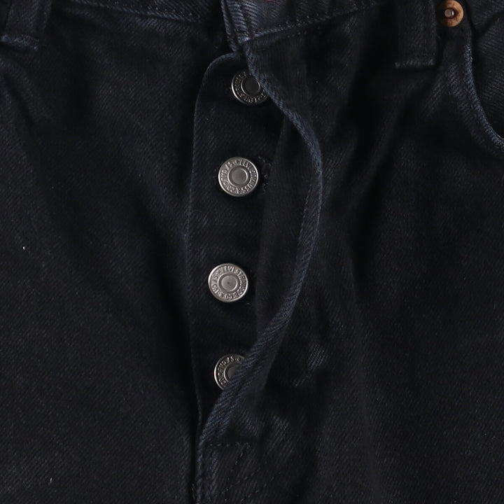 Levi's 501 Black Denim Straight Leg Denim Pants, Size W32, L32 cotton black type Vintage Second Hand