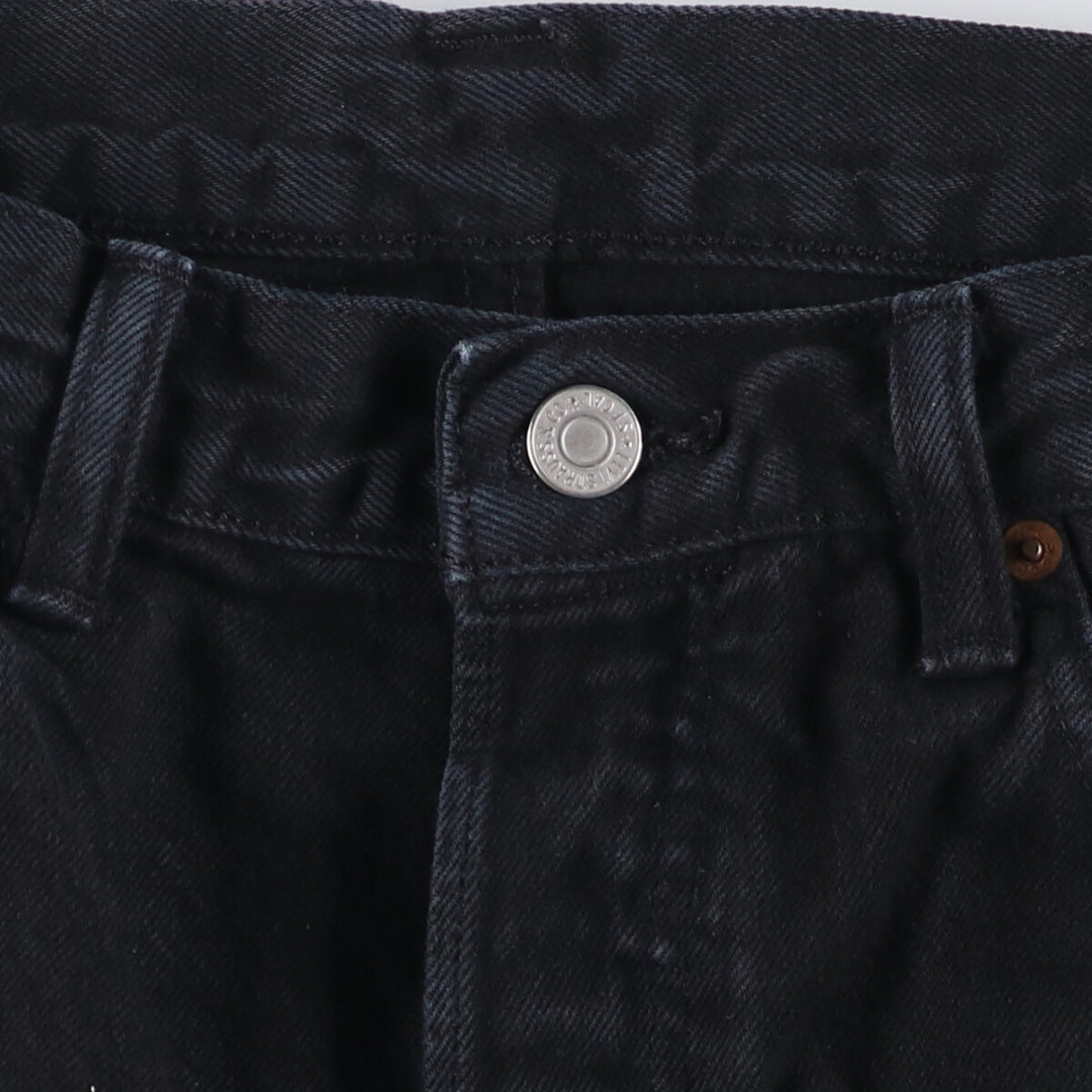 Levi's 501 Black Denim Straight Leg Denim Pants, Size W32, L32 cotton black type Vintage Second Hand