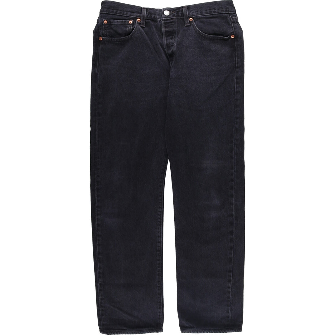 Levi's 501 Black Denim Straight Denim Pants for Men, W32 equivalent cotton black type Vintage Second Hand