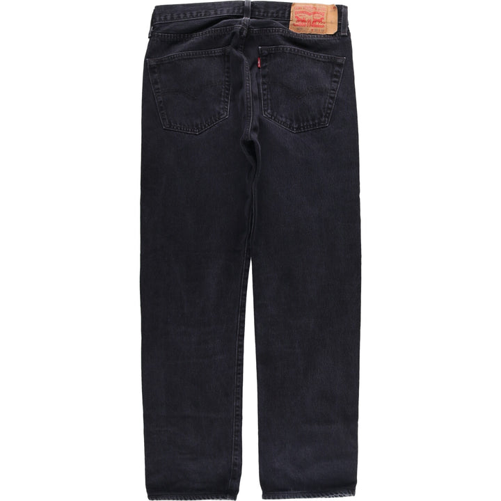 Levi's 501 Black Denim Straight Denim Pants for Men, W32 equivalent cotton black type Vintage Second Hand