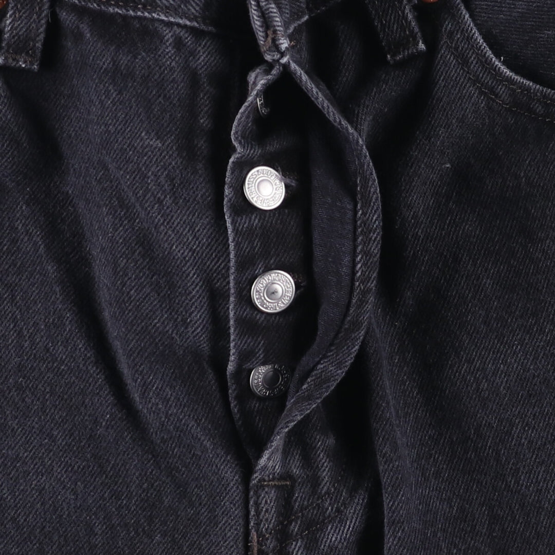 Levi's 501 Black Denim Straight Denim Pants for Men, W32 equivalent cotton black type Vintage Second Hand