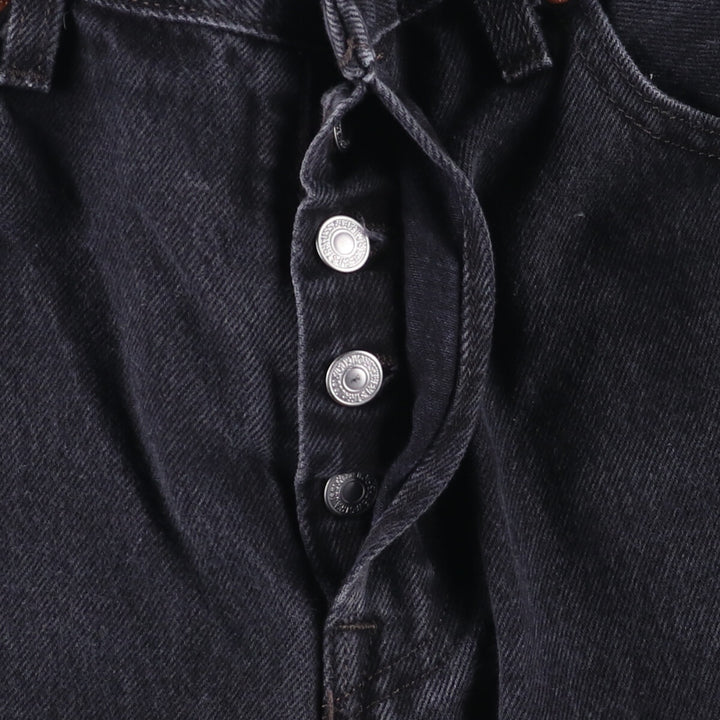 Levi's 501 Black Denim Straight Denim Pants for Men, W32 equivalent cotton black type Vintage Second Hand