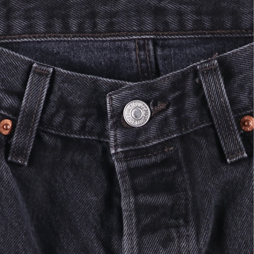 Levi's 501 Black Denim Straight Denim Pants for Men, W32 equivalent cotton black type Vintage Second Hand