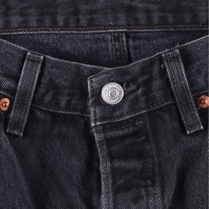 Levi's 501 Black Denim Straight Denim Pants for Men, W32 equivalent cotton black type Vintage Second Hand