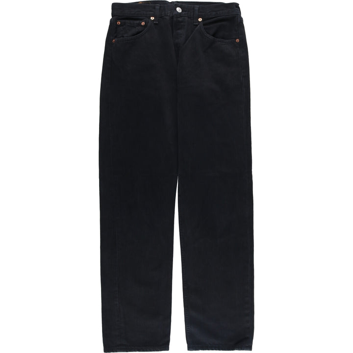 Levi's 501 Euro Model Black Denim Straight Leg Denim Pants, Men's Size W30 cotton black type Vintage Second Hand