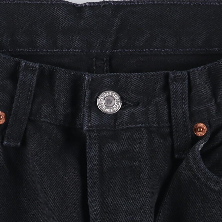 Levi's 501 Euro Model Black Denim Straight Leg Denim Pants, Men's Size W30 cotton black type Vintage Second Hand