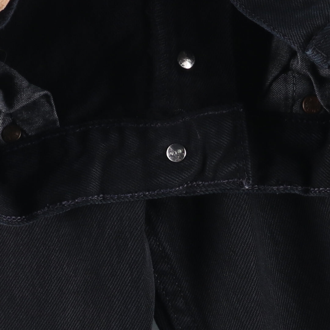 Levi's 501 Euro Model Black Denim Straight Leg Denim Pants, Men's Size W30 cotton black type Vintage Second Hand