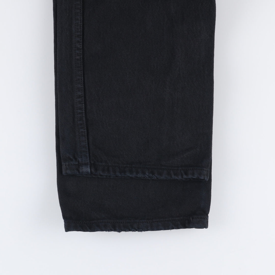 Levi's 501 Euro Model Black Denim Straight Leg Denim Pants, Men's Size W30 cotton black type Vintage Second Hand