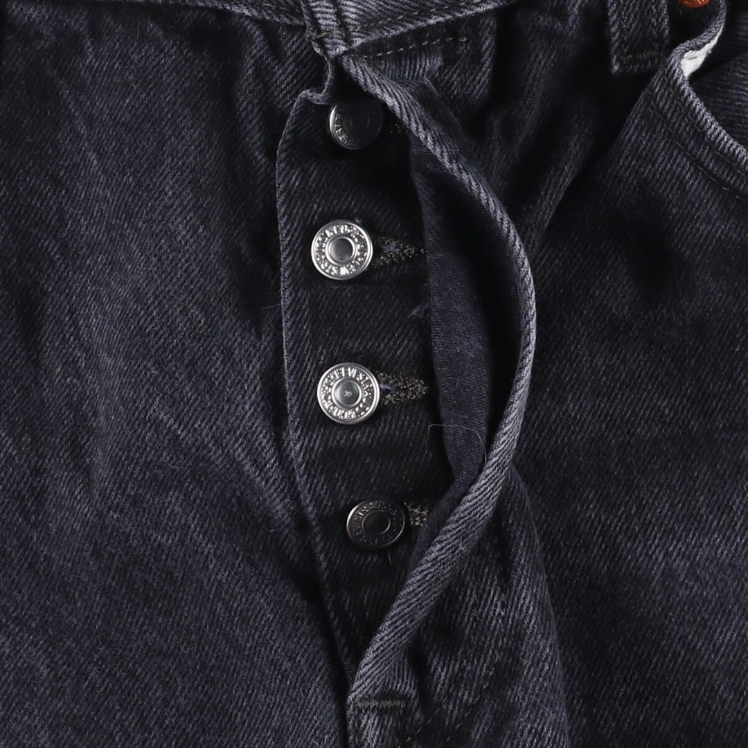 Levi's 501 Black Denim Straight Denim Pants for Men, W35 cotton black type Vintage Second Hand