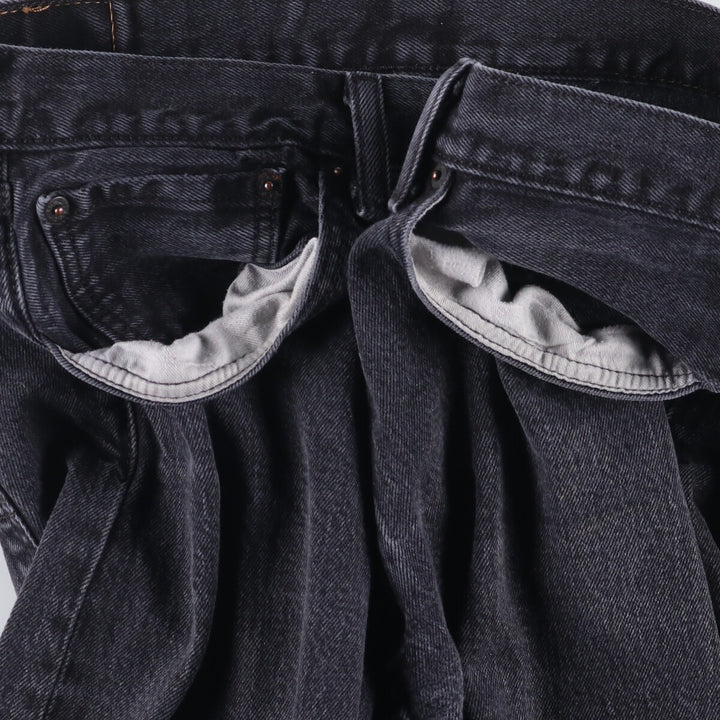 Levi's 501 Black Denim Straight Denim Pants for Men, W35 cotton black type Vintage Second Hand