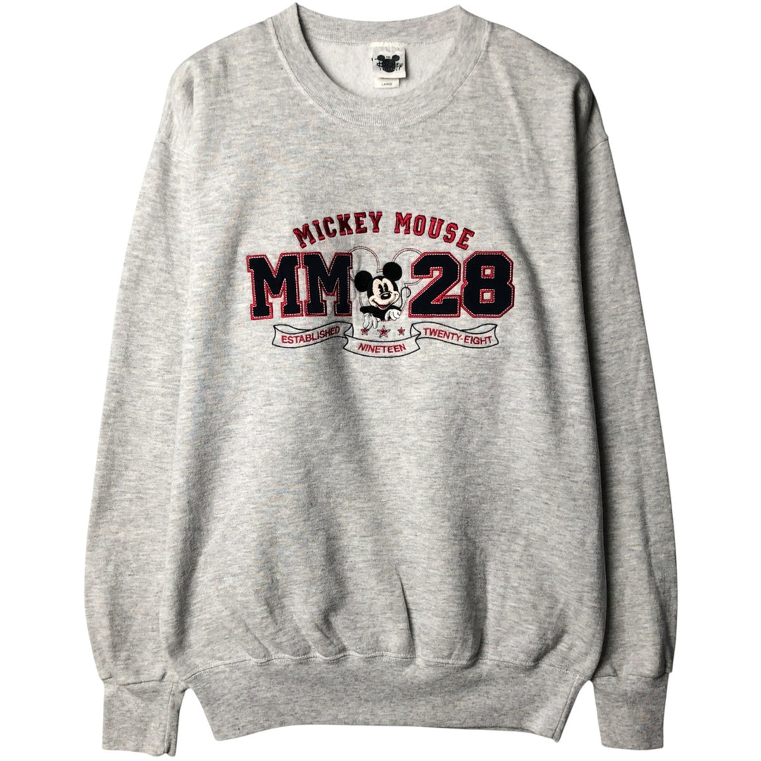 Vintage 90'S Mickey Mouse character sweatshirt, made in the USA, size L, men's cotton gray type Vintage Second Hand