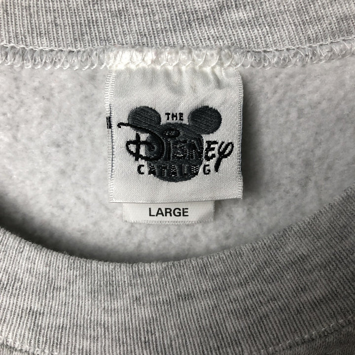 Vintage 90'S Mickey Mouse character sweatshirt, made in the USA, size L, men's cotton gray type Vintage Second Hand