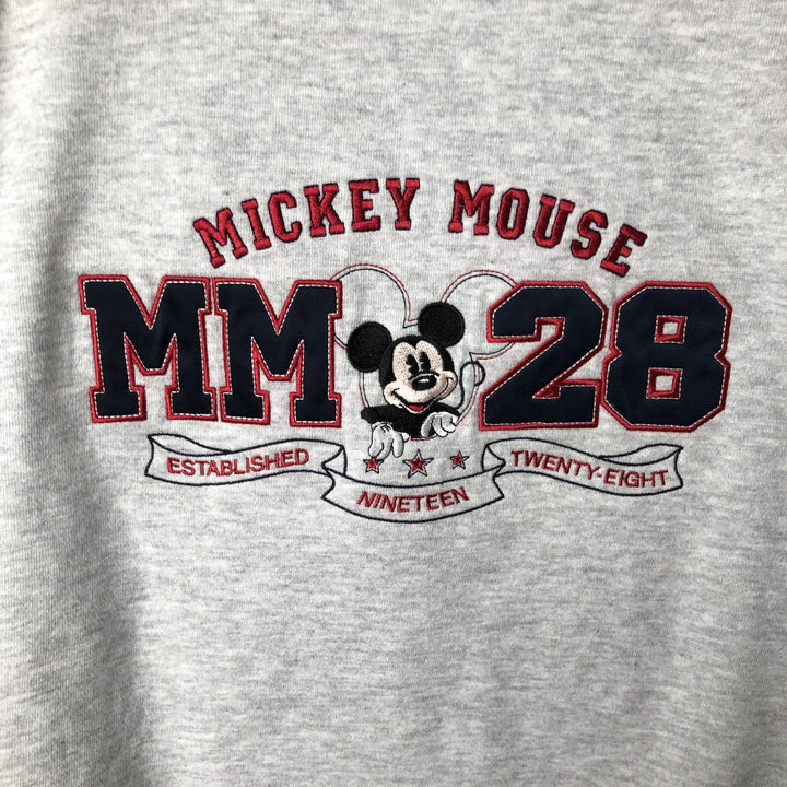 Vintage 90'S Mickey Mouse character sweatshirt, made in the USA, size L, men's cotton gray type Vintage Second Hand