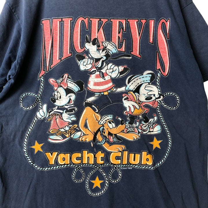 Vintage MICKEY UNLIMTED MICKEY MOUSE Mickey Mouse character print T-shirt, men's size XL unclear navy blue type Vintage Second Hand