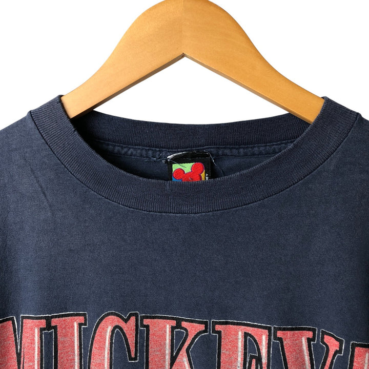Vintage MICKEY UNLIMTED MICKEY MOUSE Mickey Mouse character print T-shirt, men's size XL unclear navy blue type Vintage Second Hand
