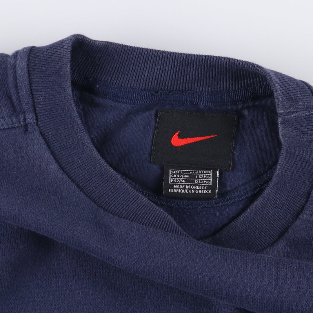 90'S Nike One Point Logo Sweatshirt, Men's L Size, Vintage cotton navy blue type Vintage Second Hand