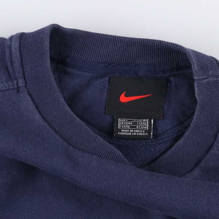 90'S Nike One Point Logo Sweatshirt, Men's L Size, Vintage cotton navy blue type Vintage Second Hand