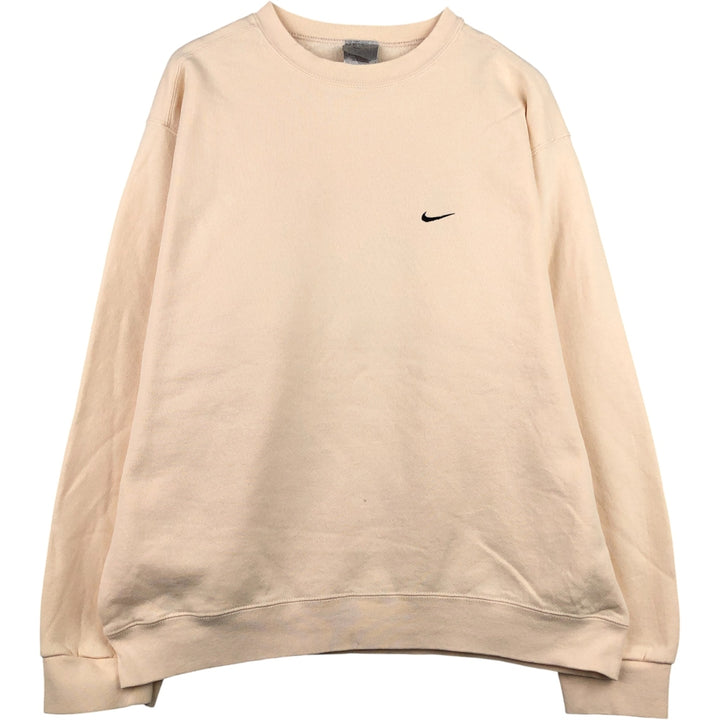 00'S Nike One Point Logo Sweatshirt Trainer Men's L size cotton coral Vintage Second Hand