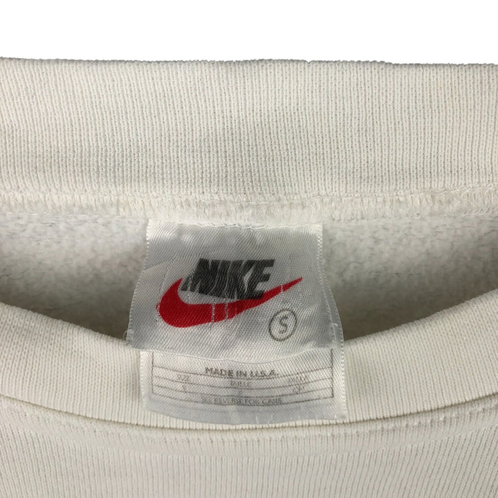 90'S Nike One-Point Logo Sweatshirt, Made in USA, Men's Size Small, Vintage cotton white type Vintage Second Hand