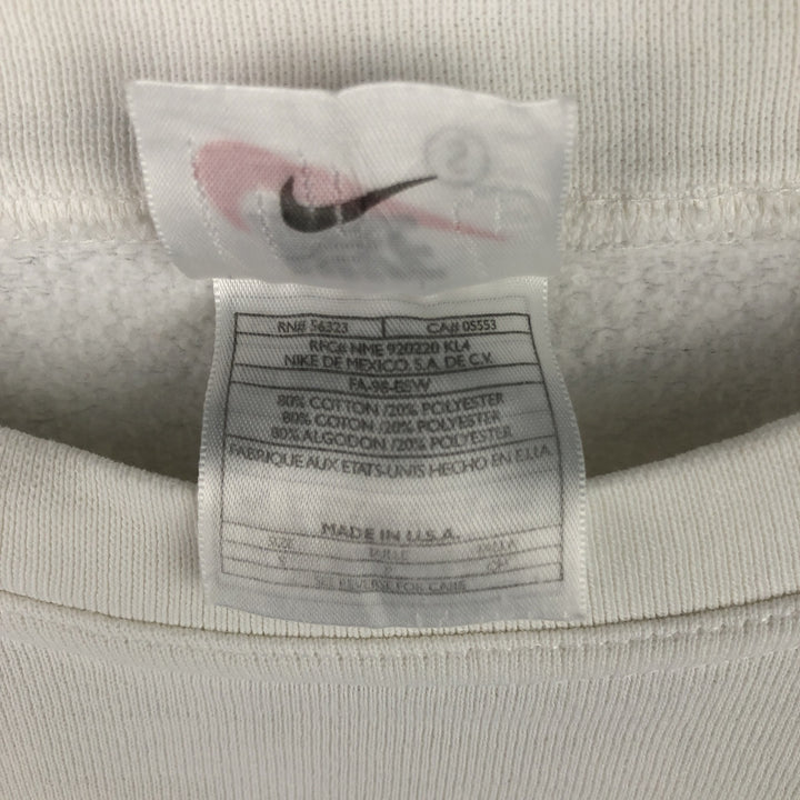 90'S Nike One-Point Logo Sweatshirt, Made in USA, Men's Size Small, Vintage cotton white type Vintage Second Hand