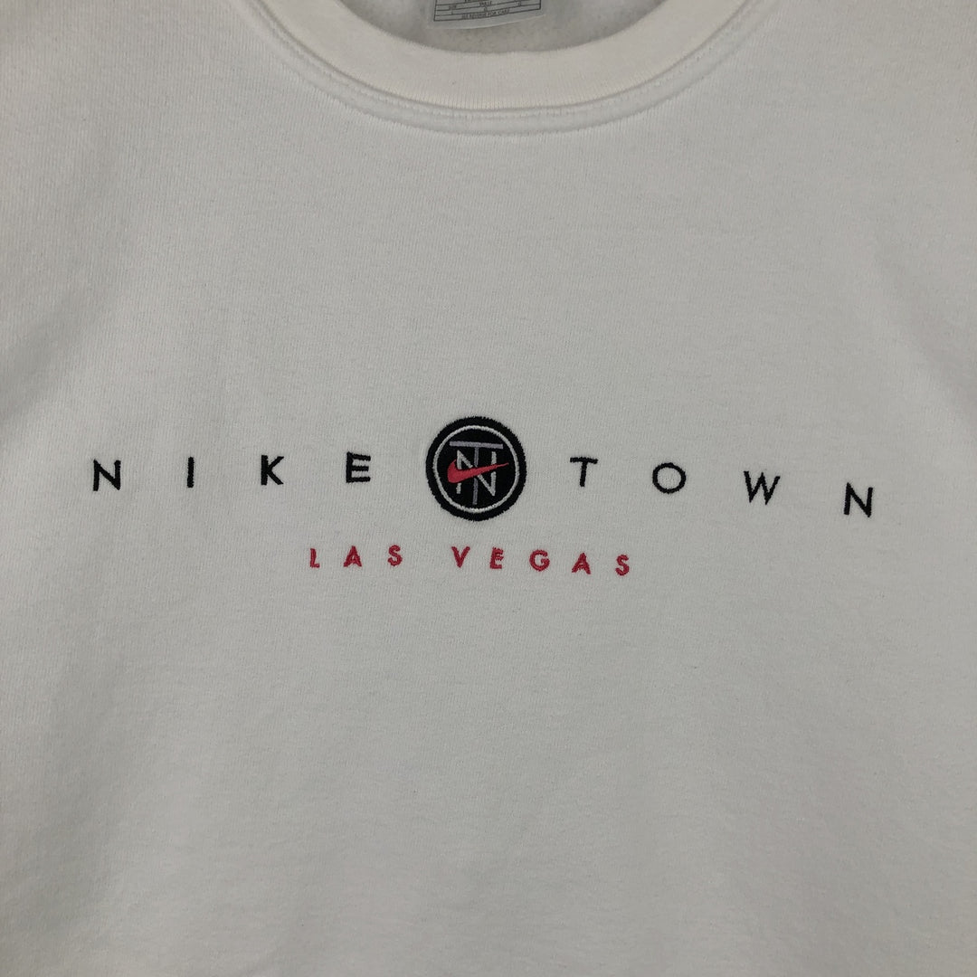 Vintage 1980'S Nike logo sweatshirt, Made in USA, Men's Size L cotton white type Vintage Second Hand