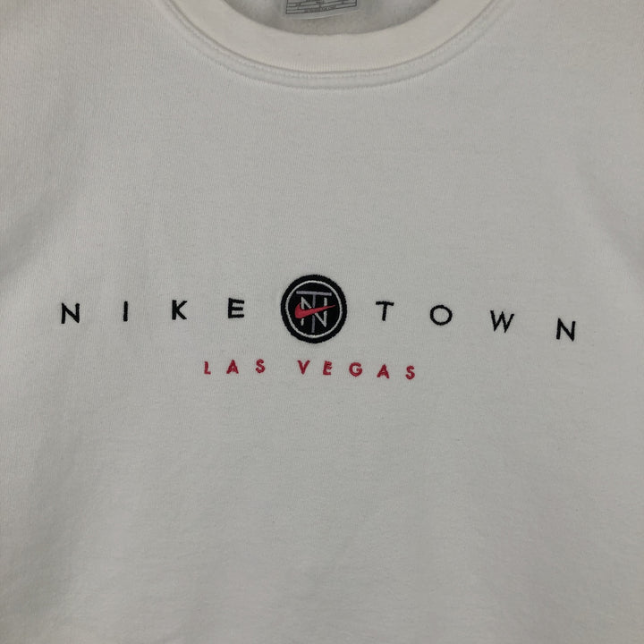 Vintage 1980'S Nike logo sweatshirt, Made in USA, Men's Size L cotton white type Vintage Second Hand