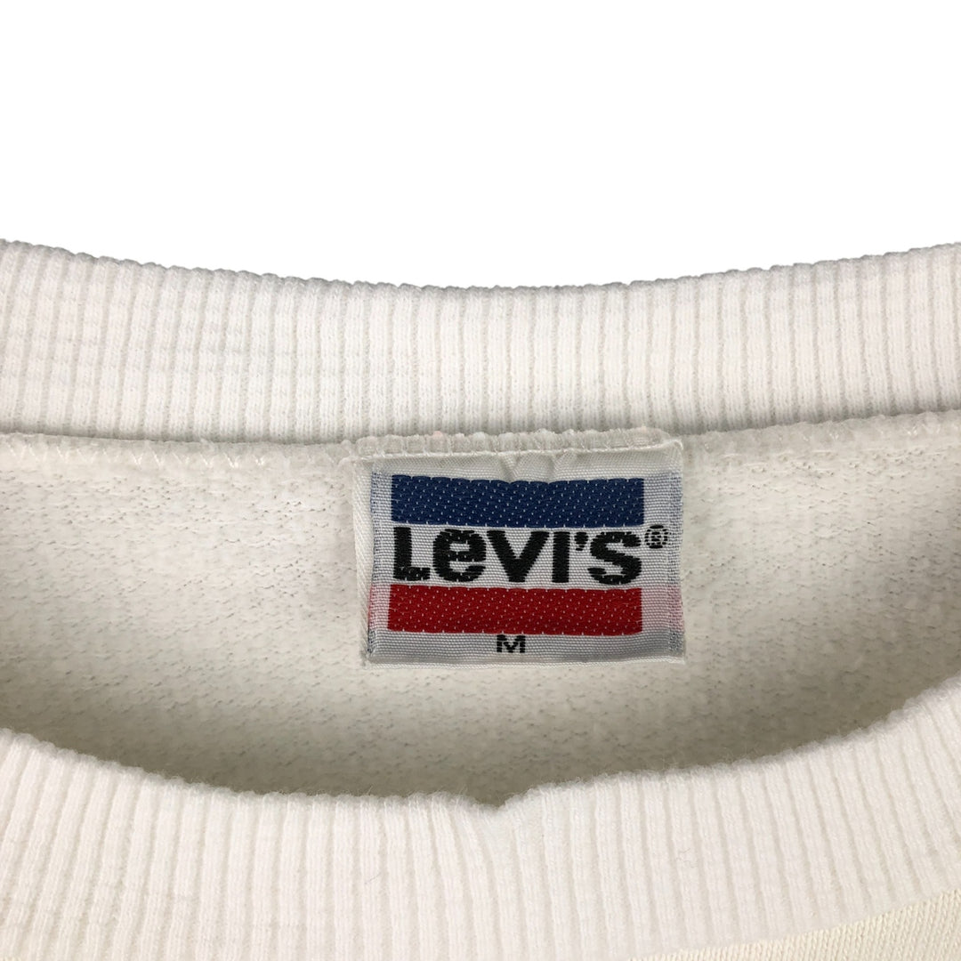 1980'S Levi's printed sweatshirt, size M, men's acrylic white type Vintage Second Hand
