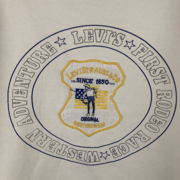 1980'S Levi's printed sweatshirt, size M, men's acrylic white type Vintage Second Hand