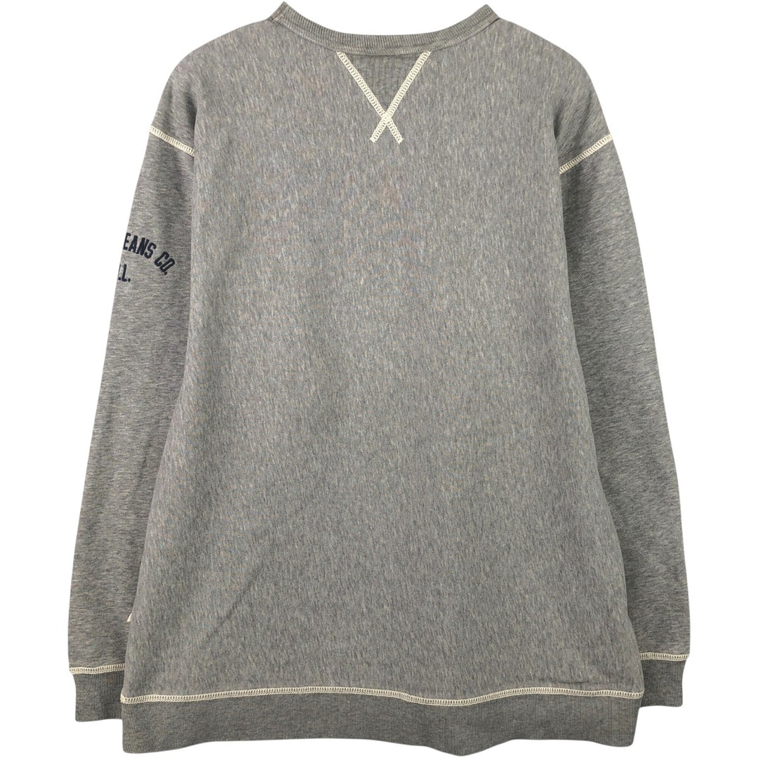 Ralph Lauren Polo Jeans Company logo sweatshirt, men's size L cotton gray type Vintage Second Hand