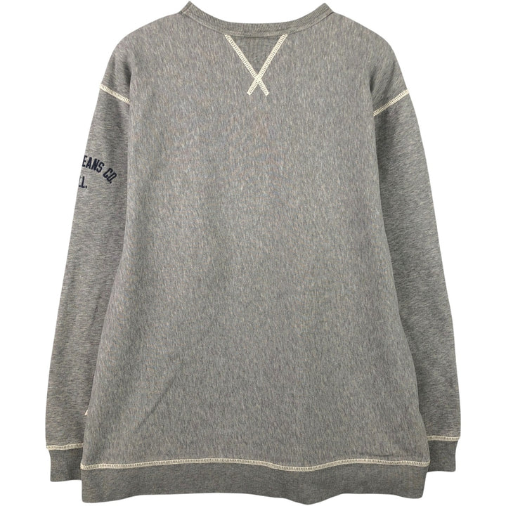 Ralph Lauren Polo Jeans Company logo sweatshirt, men's size L cotton gray type Vintage Second Hand