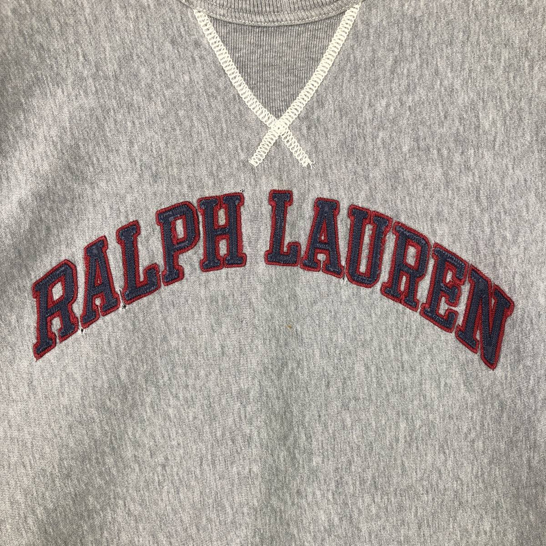 Ralph Lauren Polo Jeans Company logo sweatshirt, men's size L cotton gray type Vintage Second Hand