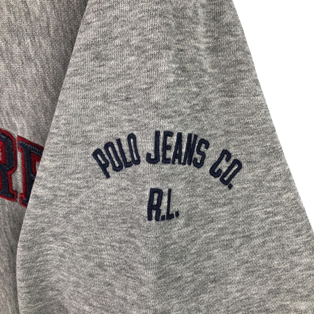 Ralph Lauren Polo Jeans Company logo sweatshirt, men's size L cotton gray type Vintage Second Hand