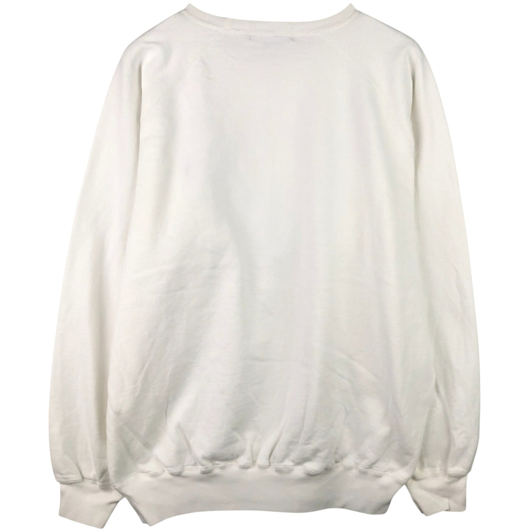 Ralph Lauren POLO by Ralph Lauren One Point Logo Sweatshirt Trainer Men's L size cotton white type Vintage Second Hand