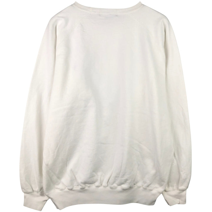 Ralph Lauren POLO by Ralph Lauren One Point Logo Sweatshirt Trainer Men's L size cotton white type Vintage Second Hand