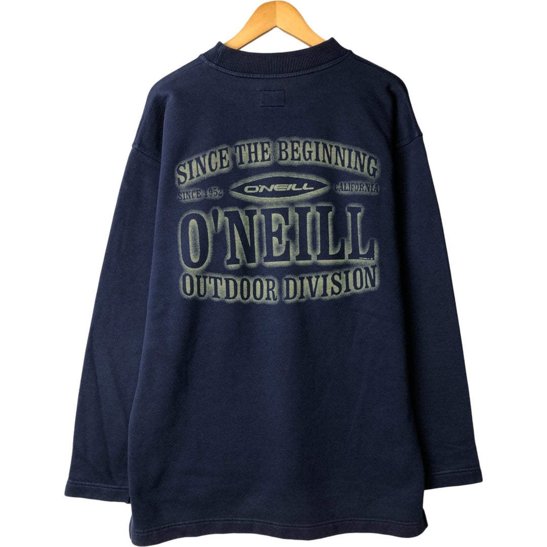 O'Neill Vintage Printed Sweatshirt, Men's Size L unclear Navy blue Vintage Second Hand