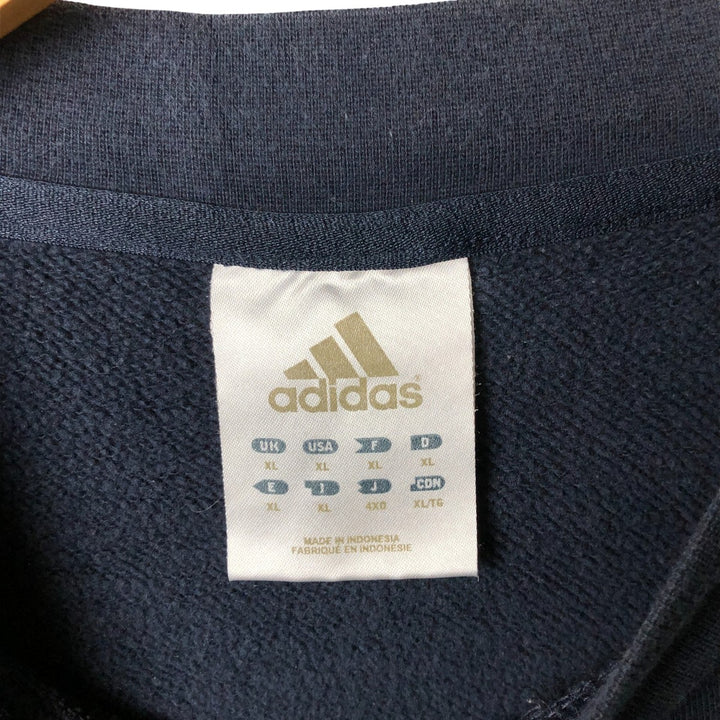 Adidas sweatshirt, men's size XL cotton navy blue type Vintage Second Hand