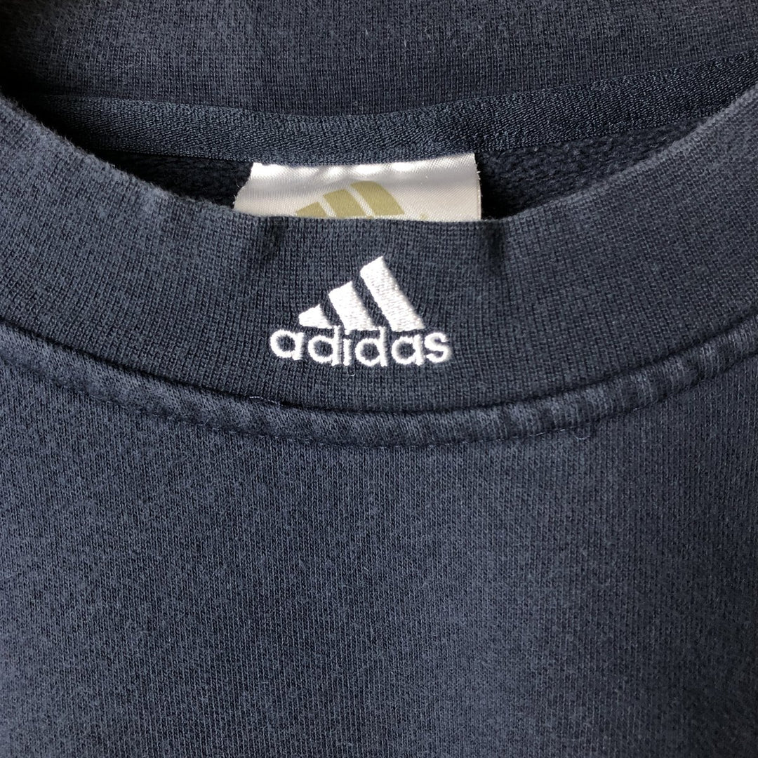Adidas sweatshirt, men's size XL cotton navy blue type Vintage Second Hand