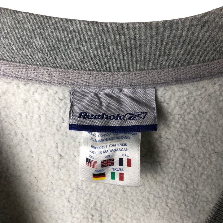 Reebok One-Point Logo Sweatshirt, Men's XXL cotton gray type Vintage Second Hand