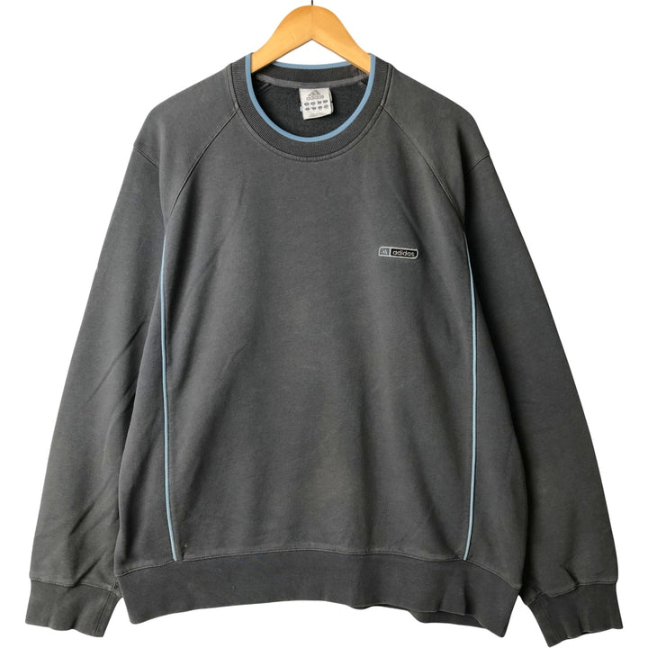 2000'S Adidas sweatshirt, men's size M cotton Charcoal Vintage Second Hand