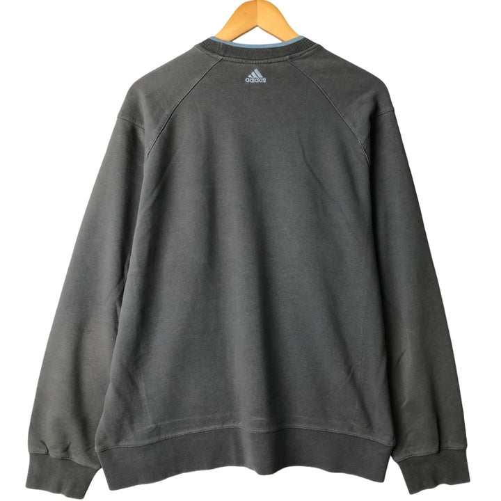 2000'S Adidas sweatshirt, men's size M cotton Charcoal Vintage Second Hand