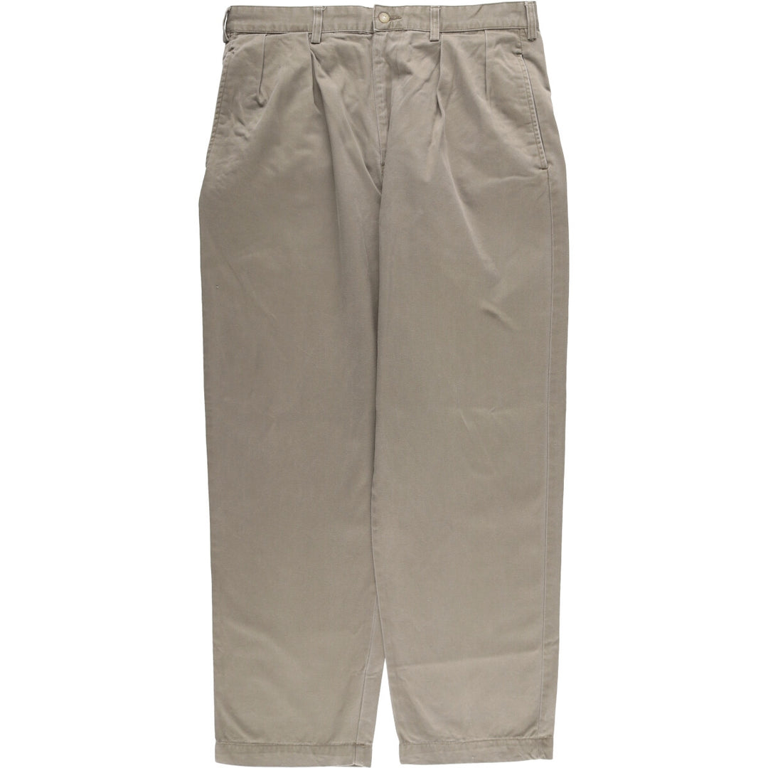 Ralph Lauren POLO RALPH LAUREN ANDREW PANT Two-pleat chino pants Men's size W35 cotton gray type Vintage Second Hand
