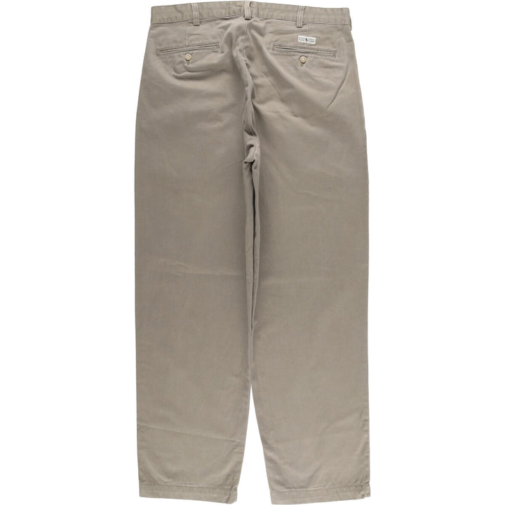 Ralph Lauren POLO RALPH LAUREN ANDREW PANT Two-pleat chino pants Men's size W35 cotton gray type Vintage Second Hand