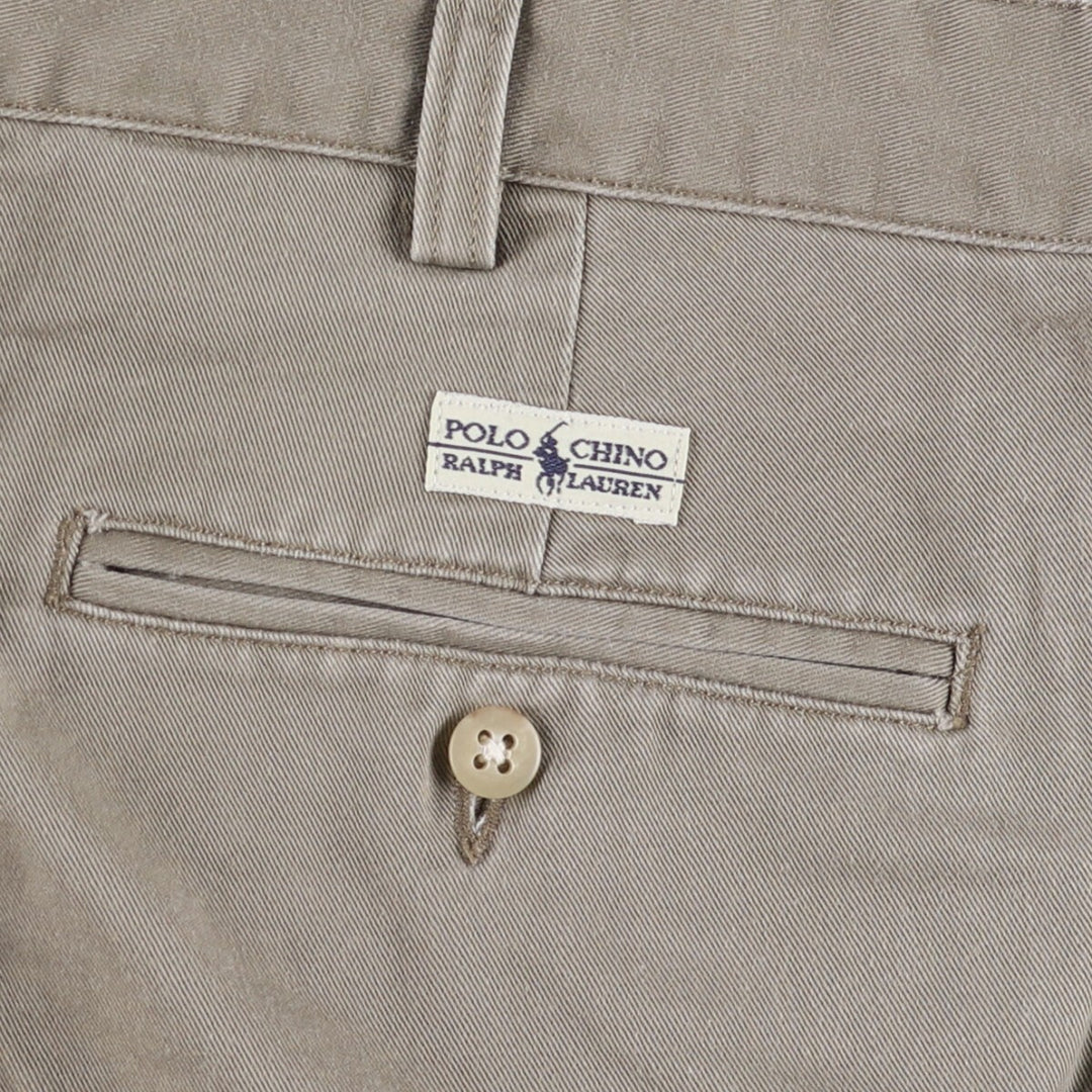Ralph Lauren POLO RALPH LAUREN ANDREW PANT Two-pleat chino pants Men's size W35 cotton gray type Vintage Second Hand