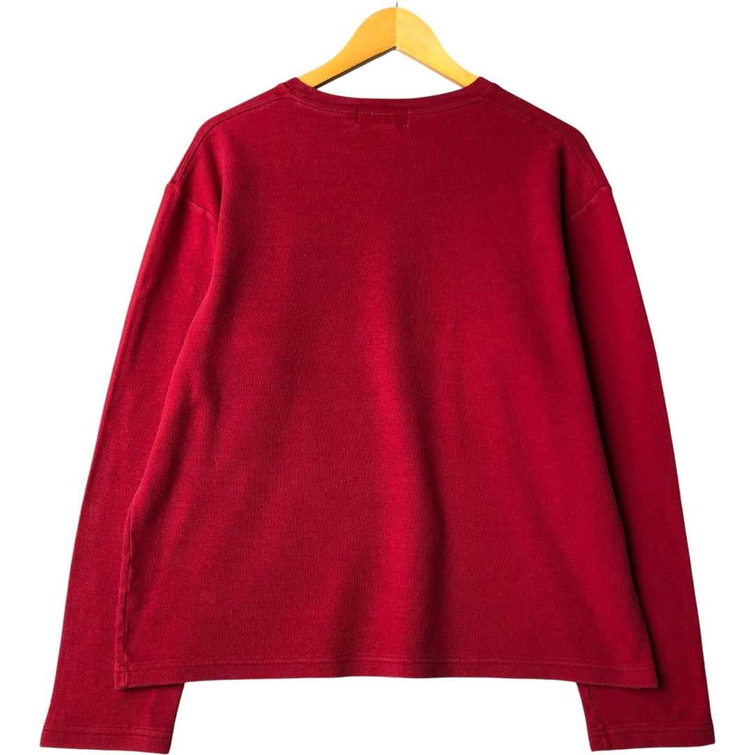 Ralph Lauren POLO by Ralph Lauren long-sleeved T-shirt, men's size L cotton red type Vintage Second Hand